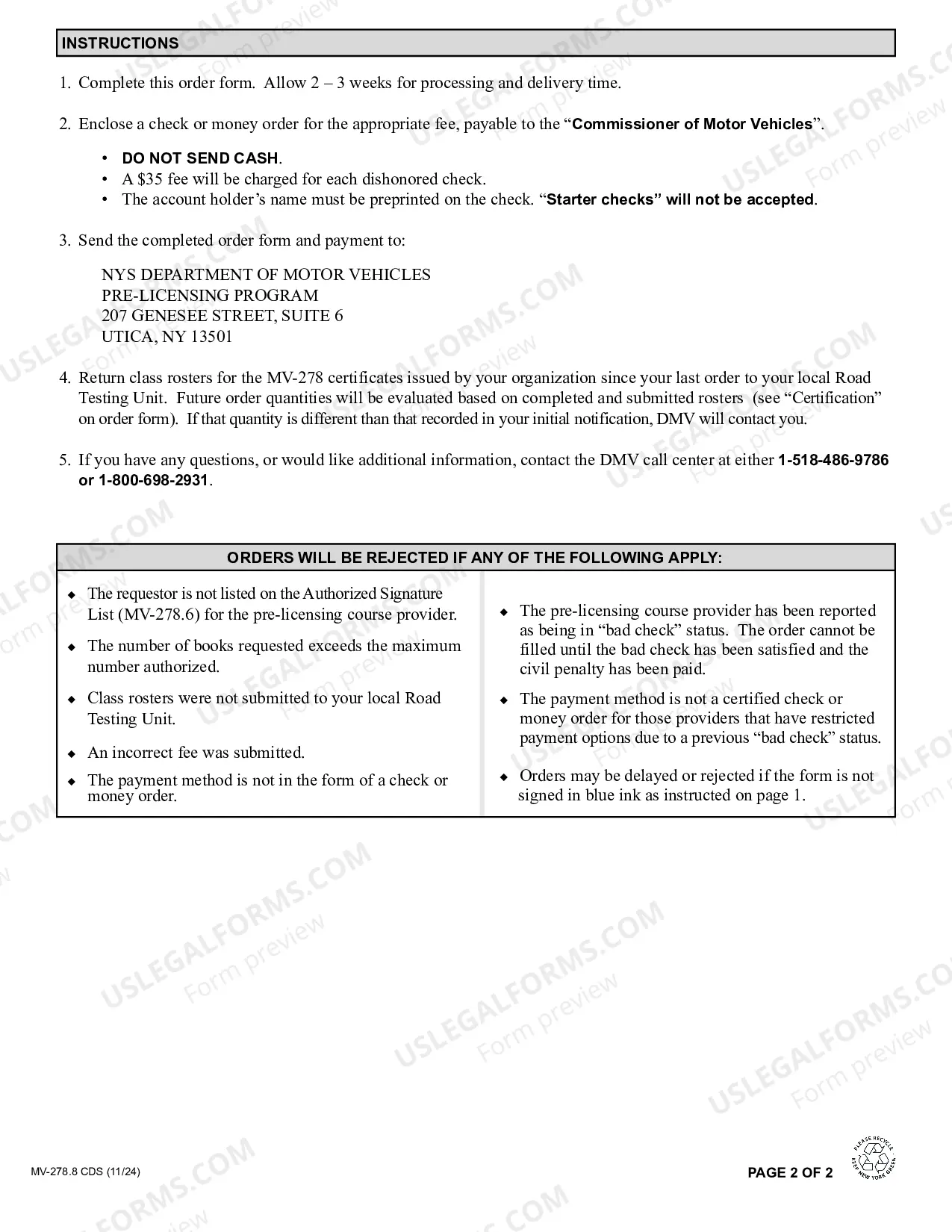 Preview Pre-Licensing Course Completion Certificate Order Form for Commercial Pre-Licensing Course Providers
