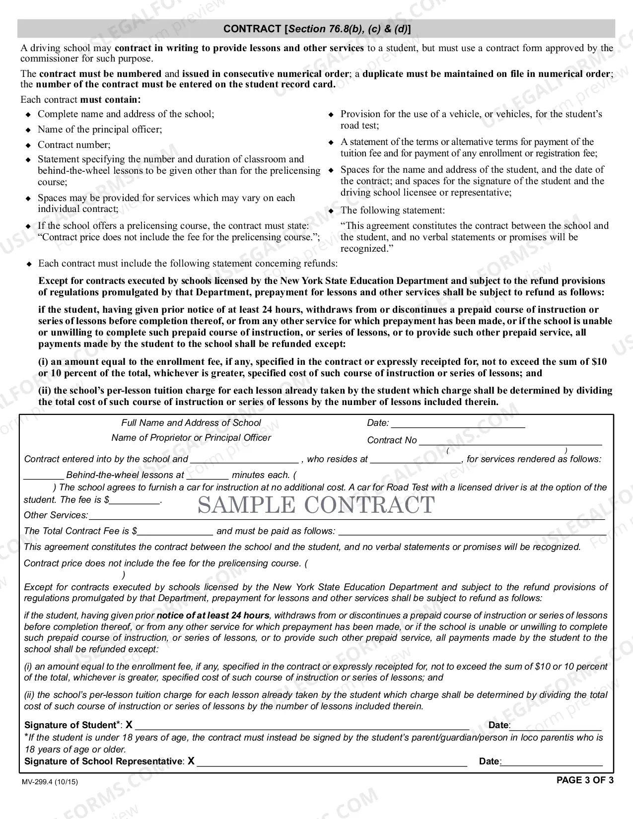 Preview Receipts and Contracts