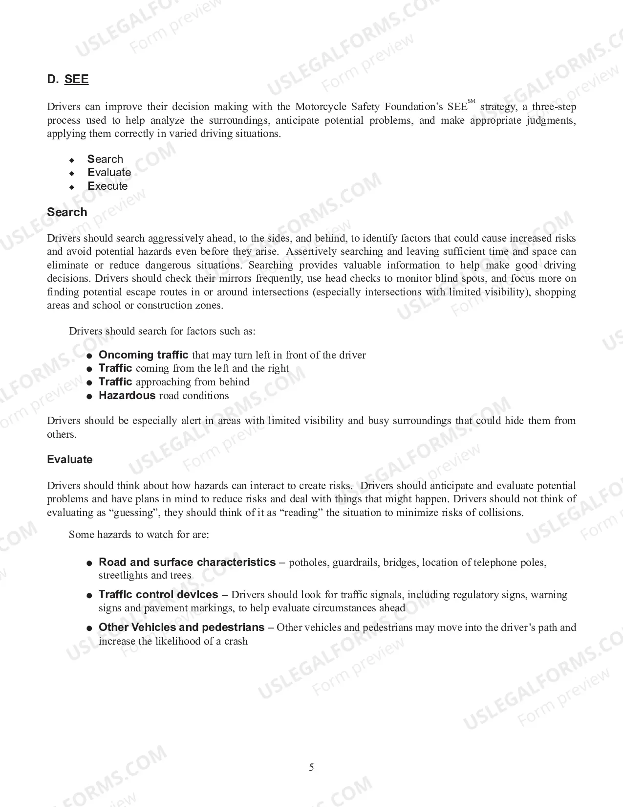 Preview Study Guide for the Written Test for Driving School Instructor Applicants