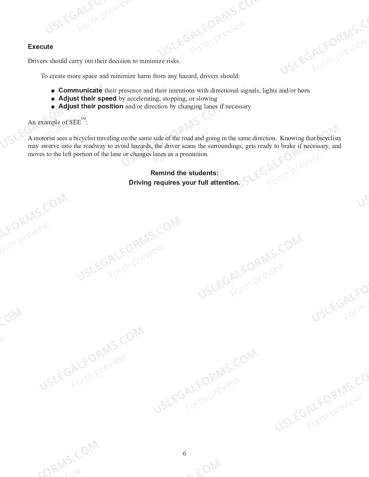Preview Study Guide for the Written Test for Driving School Instructor Applicants
