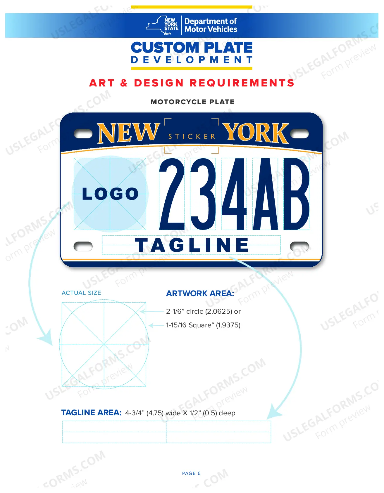 Preview Request for Custom Empire Plates - Disabled Registrant