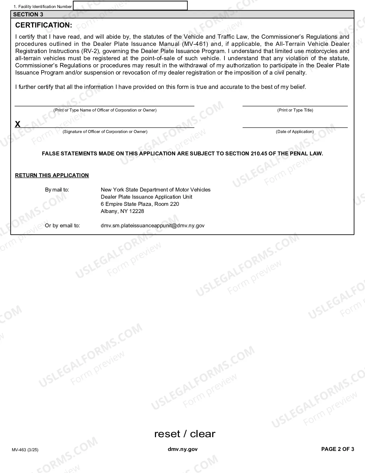 Preview Application for Dealer Plate Issuance Program