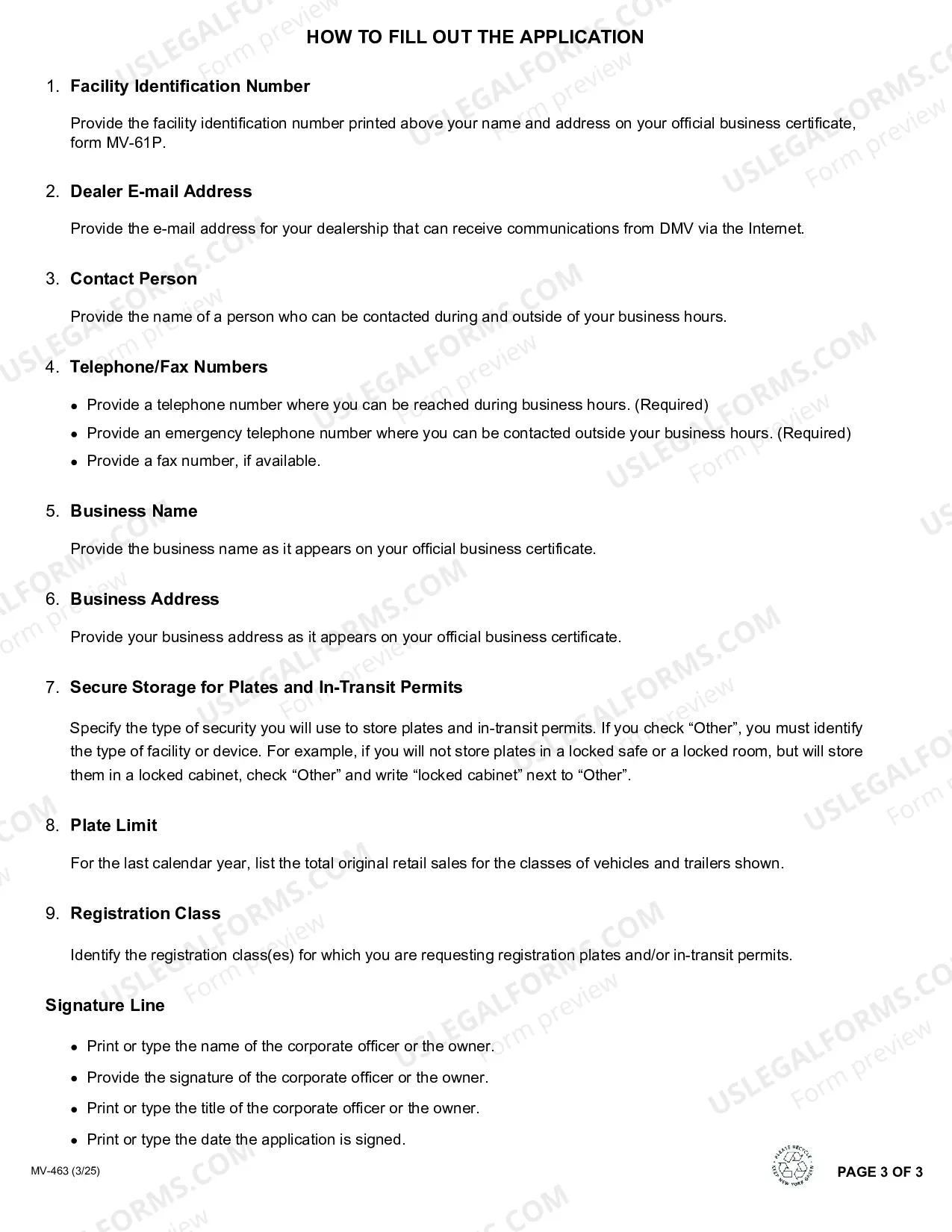 Preview Application for Dealer Plate Issuance Program