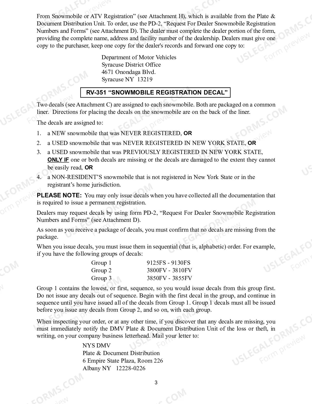 Preview Snowmobile Dealer Registration Instructions