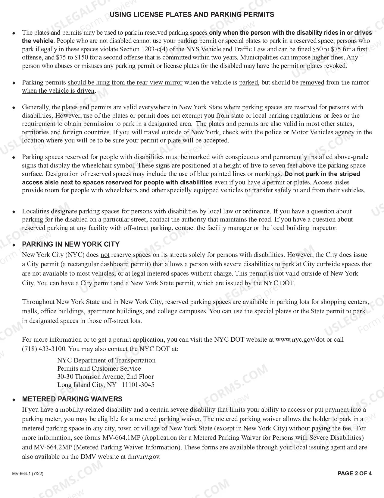 Preview Instructions and Application for a Parking Permit or License Plates, for People With Severe Disabilities
