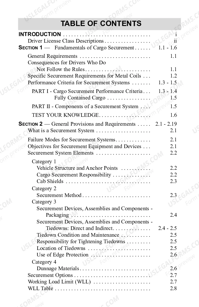Preview Driver's Manual for the Safe Securement of Metal Coils and Other Cargo