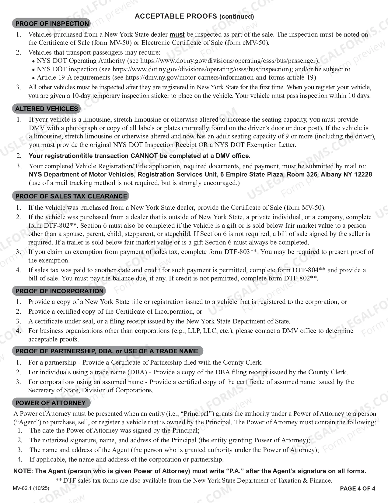 Preview Instructions for Vehicle Registration/Title Application