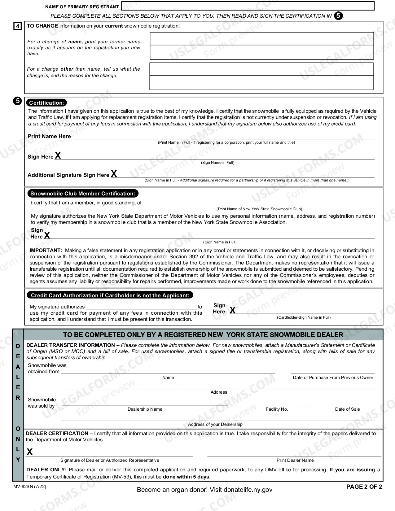 Preview Snowmobile Registration Application