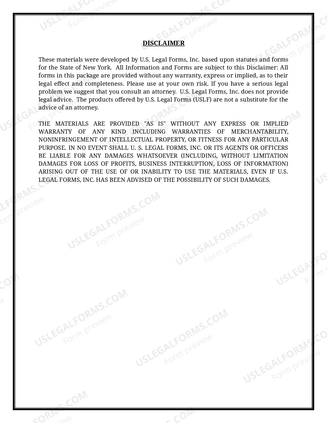 Preview New York Name Change Instructions and Forms Package for an Adult