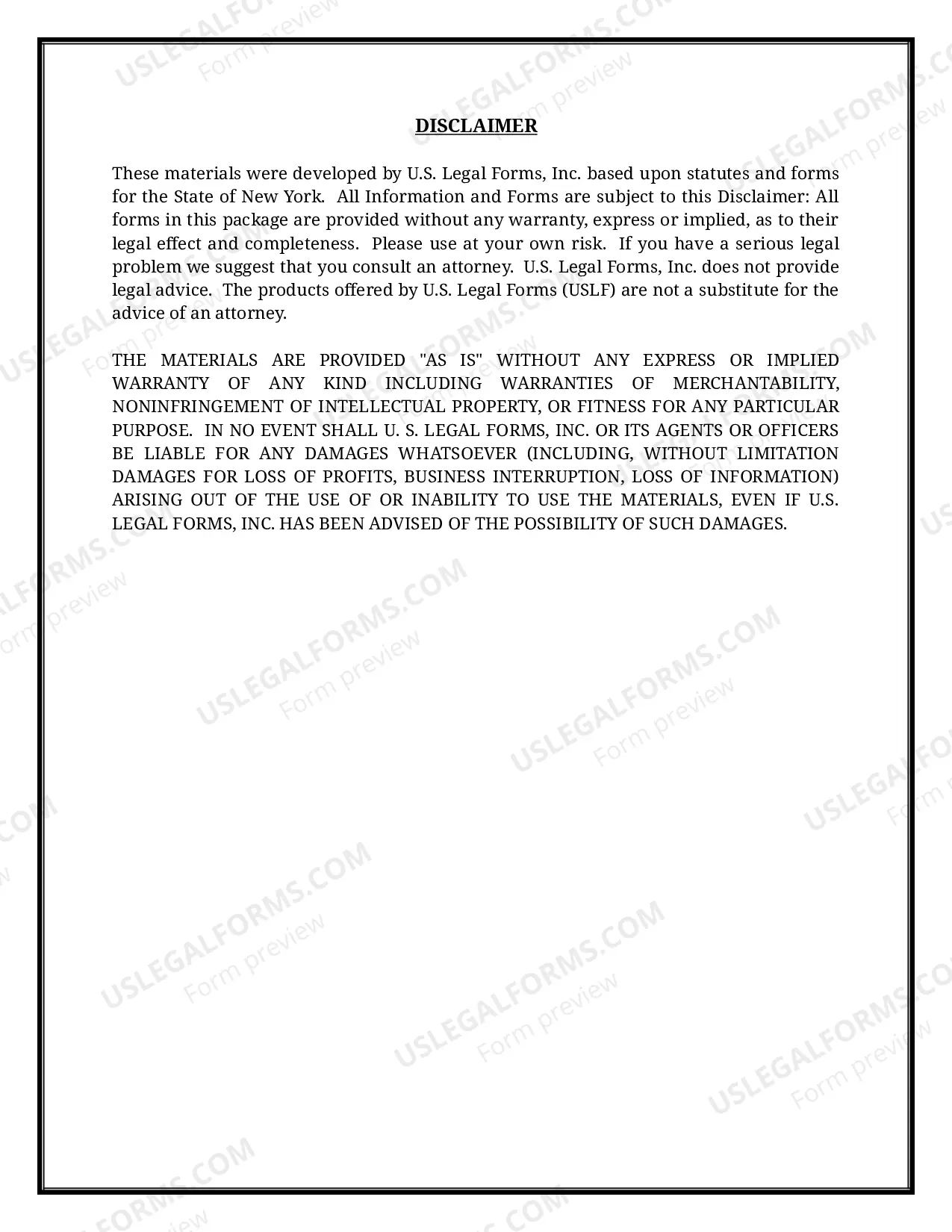 Preview New York Name Change Instructions and Forms Package for an Adult - New York City Only