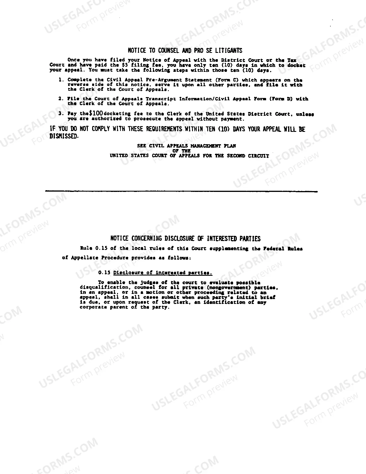 Preview Notice of Appeal