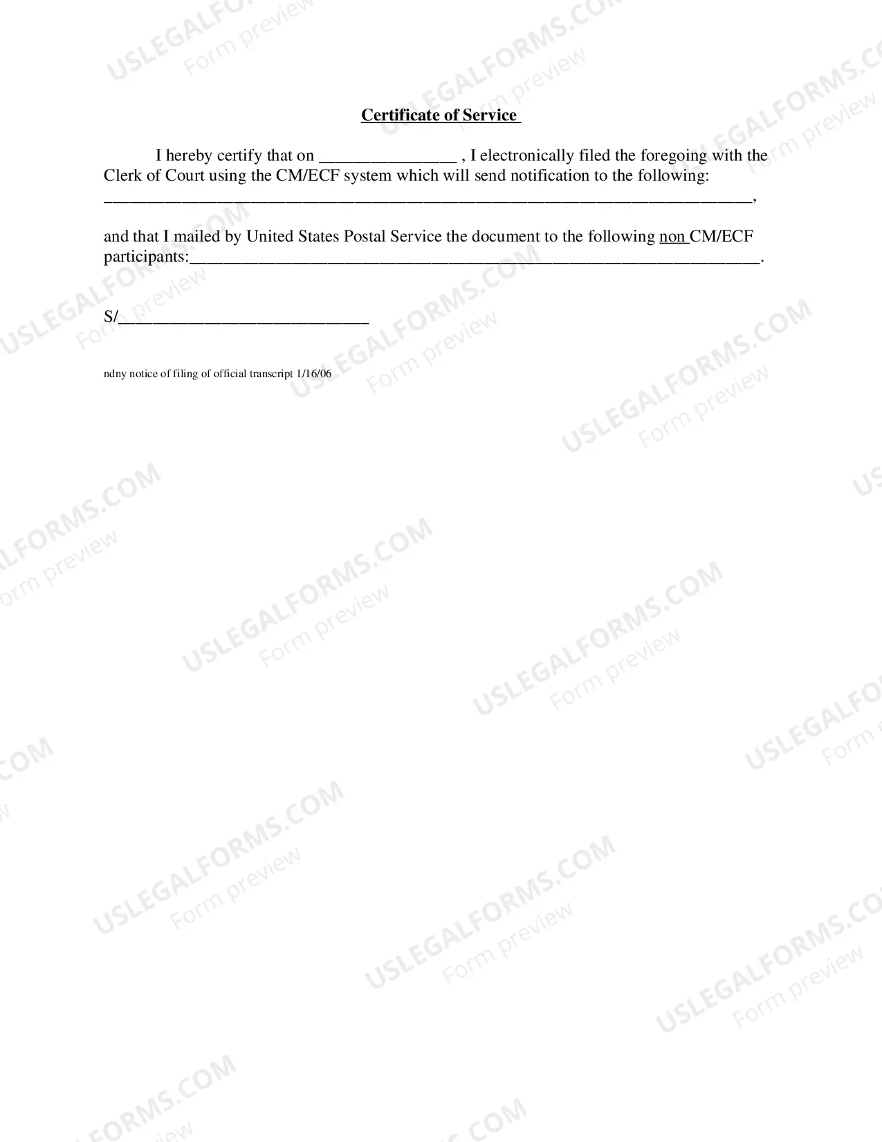 Preview Request For Transcript