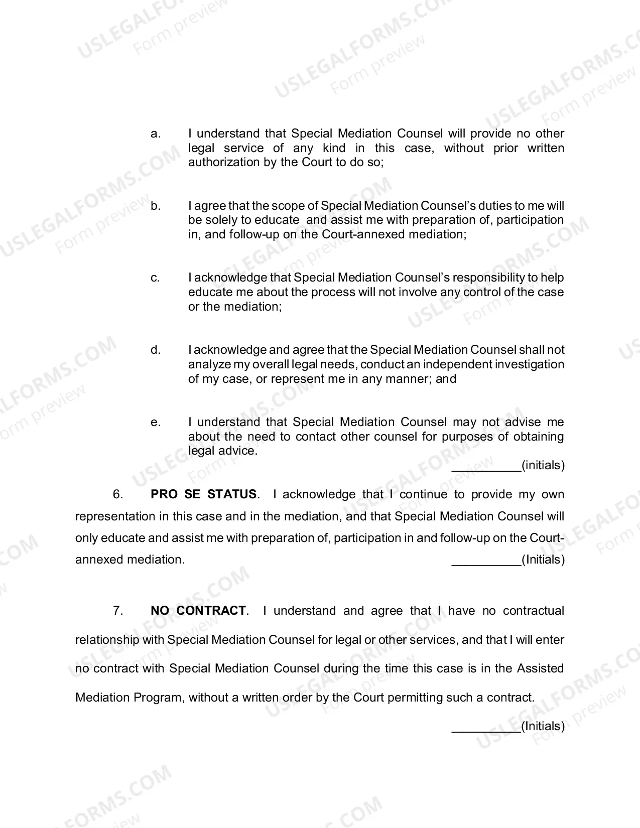 Preview Declaration of Assisted Mediation