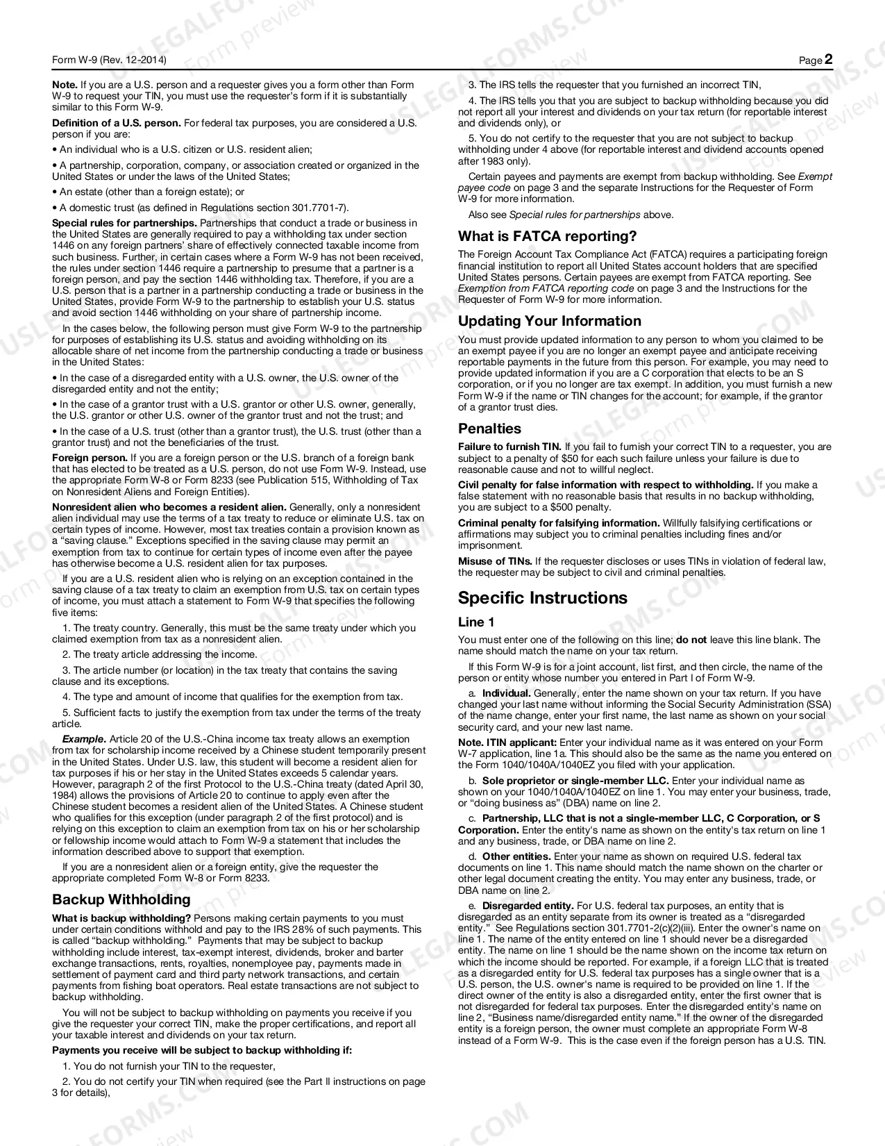 Preview IRS W9 Form
