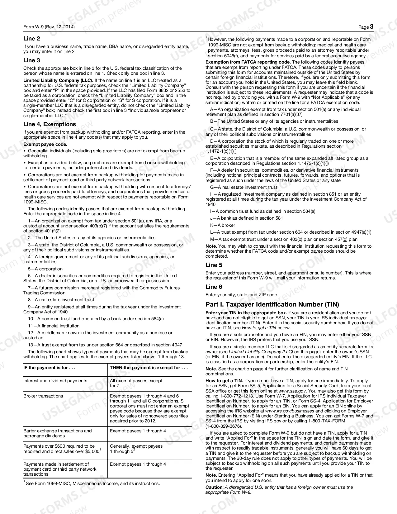 Preview IRS W9 Form