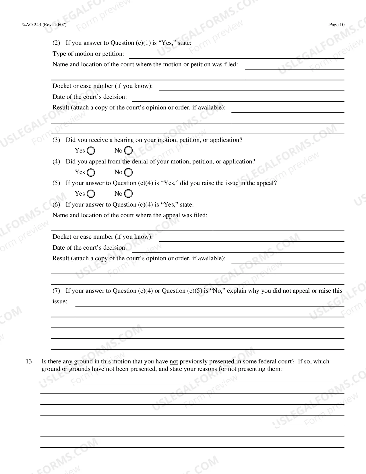 Preview Motion Under 28 USC 2255 to Vacate, Set Aside, or Correct Sentence