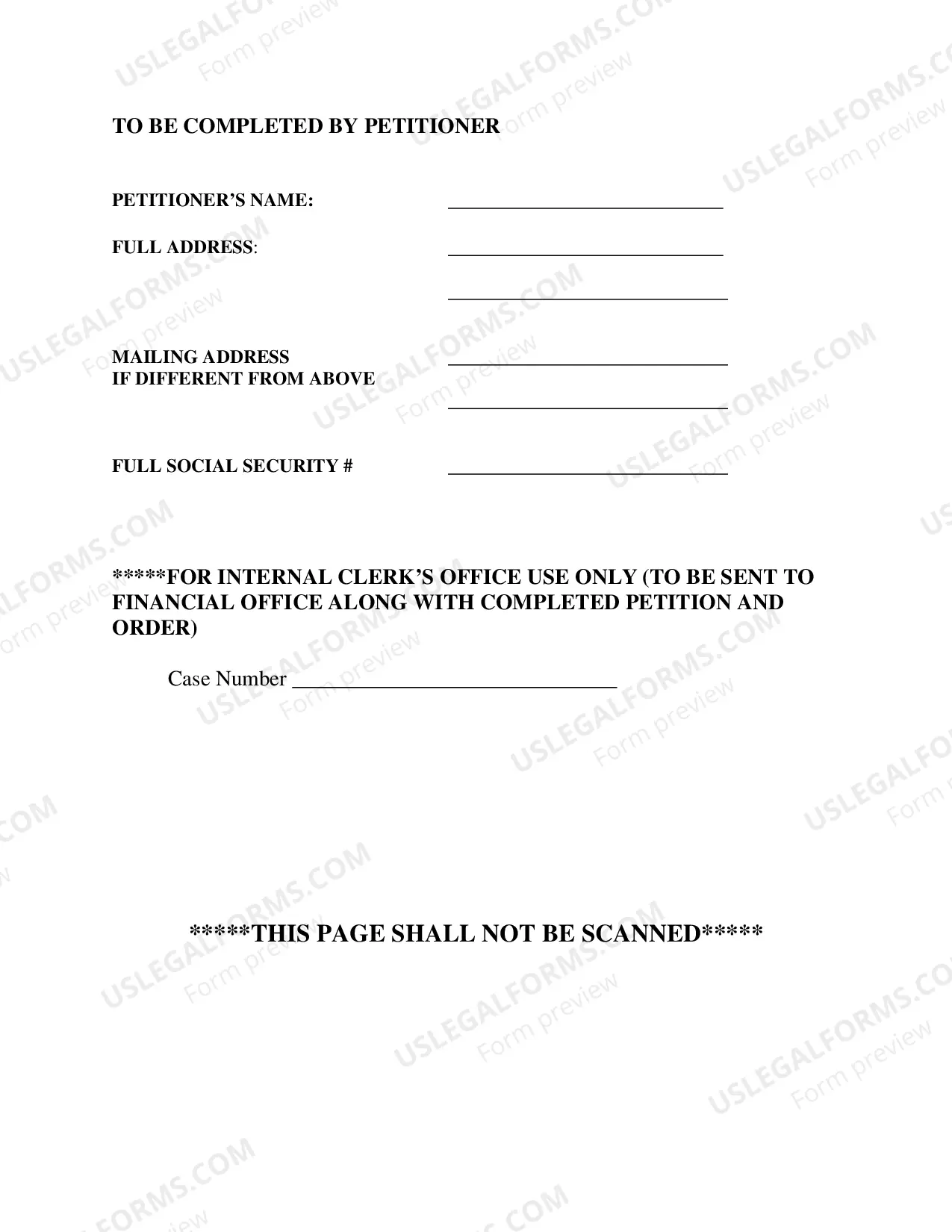 Preview Petition for Return of Cash Bail
