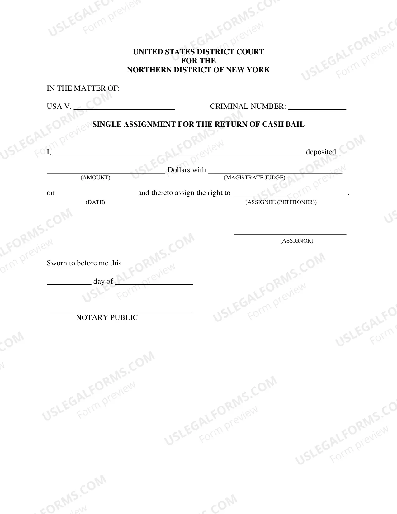 Preview Petition for Return of Cash Bail