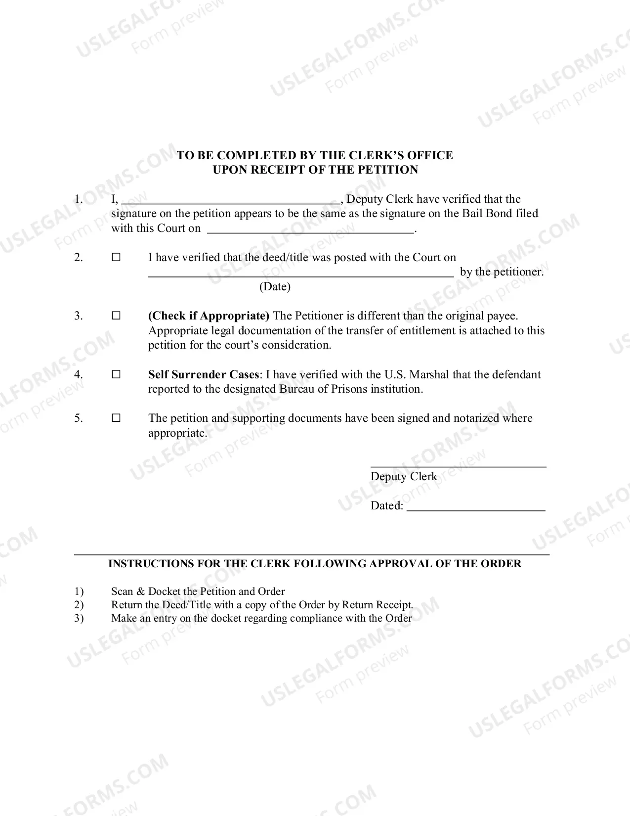 Preview Petition for Return of Property