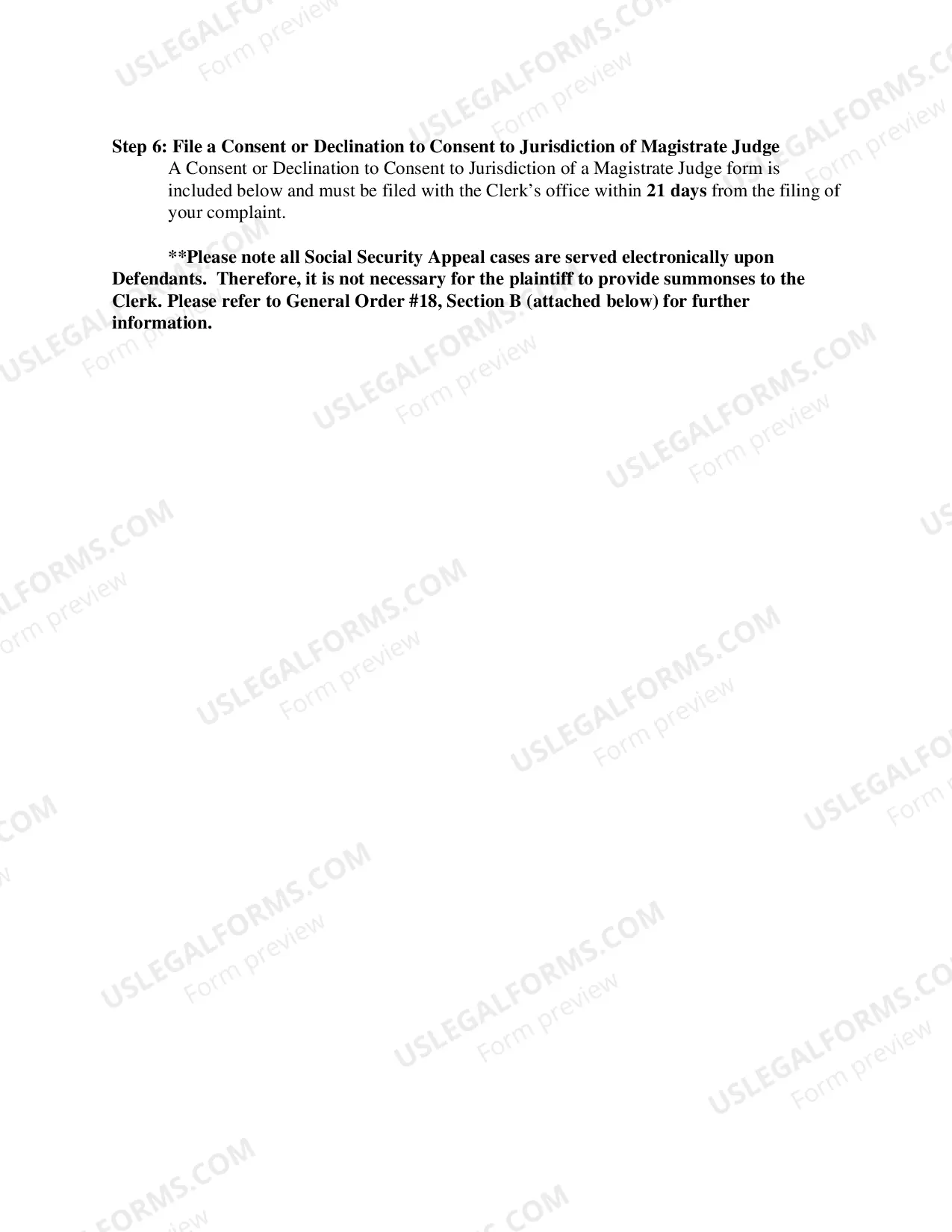 Preview Social Security Appeal - Instruction Packet for Filing a Case