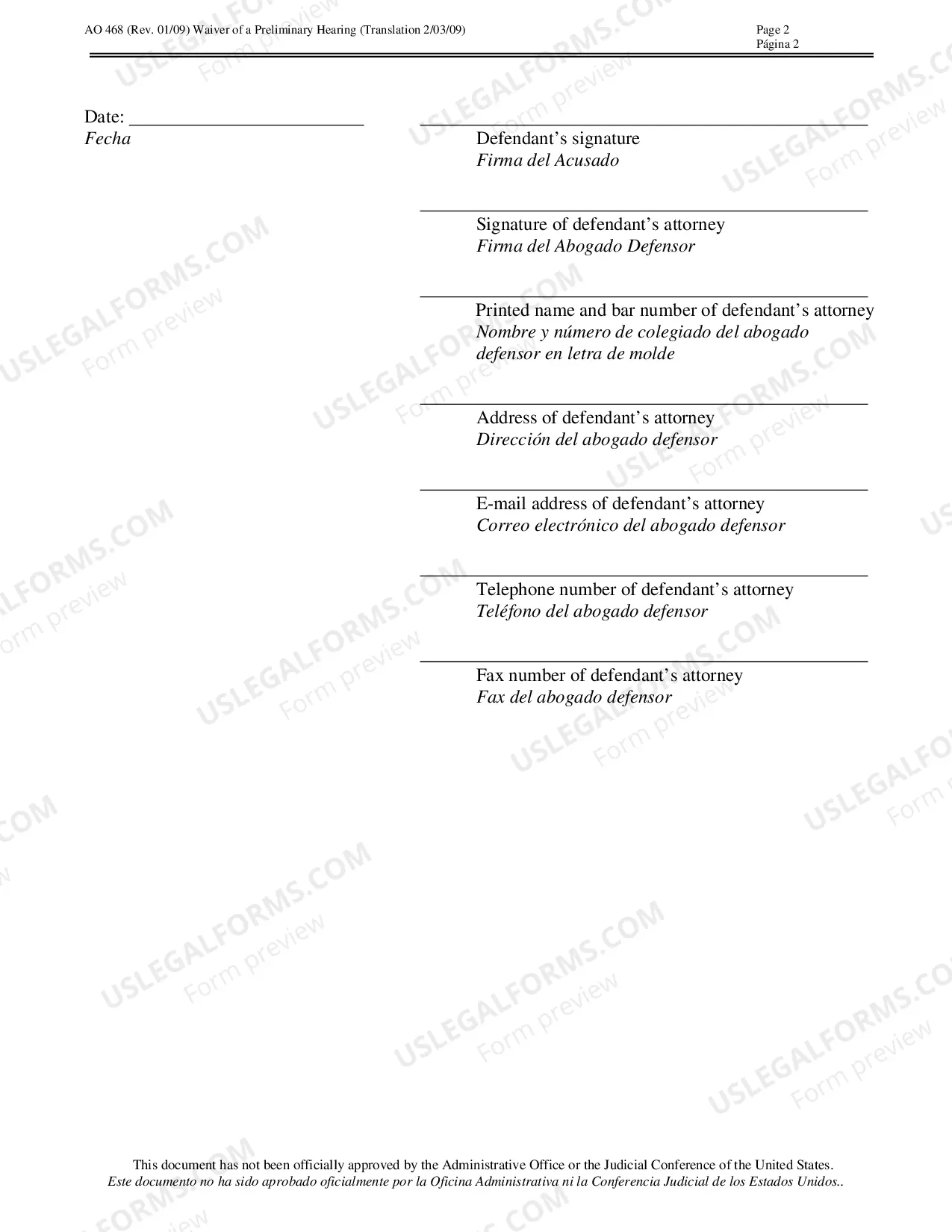 Preview Waiver of Preliminary Hearing