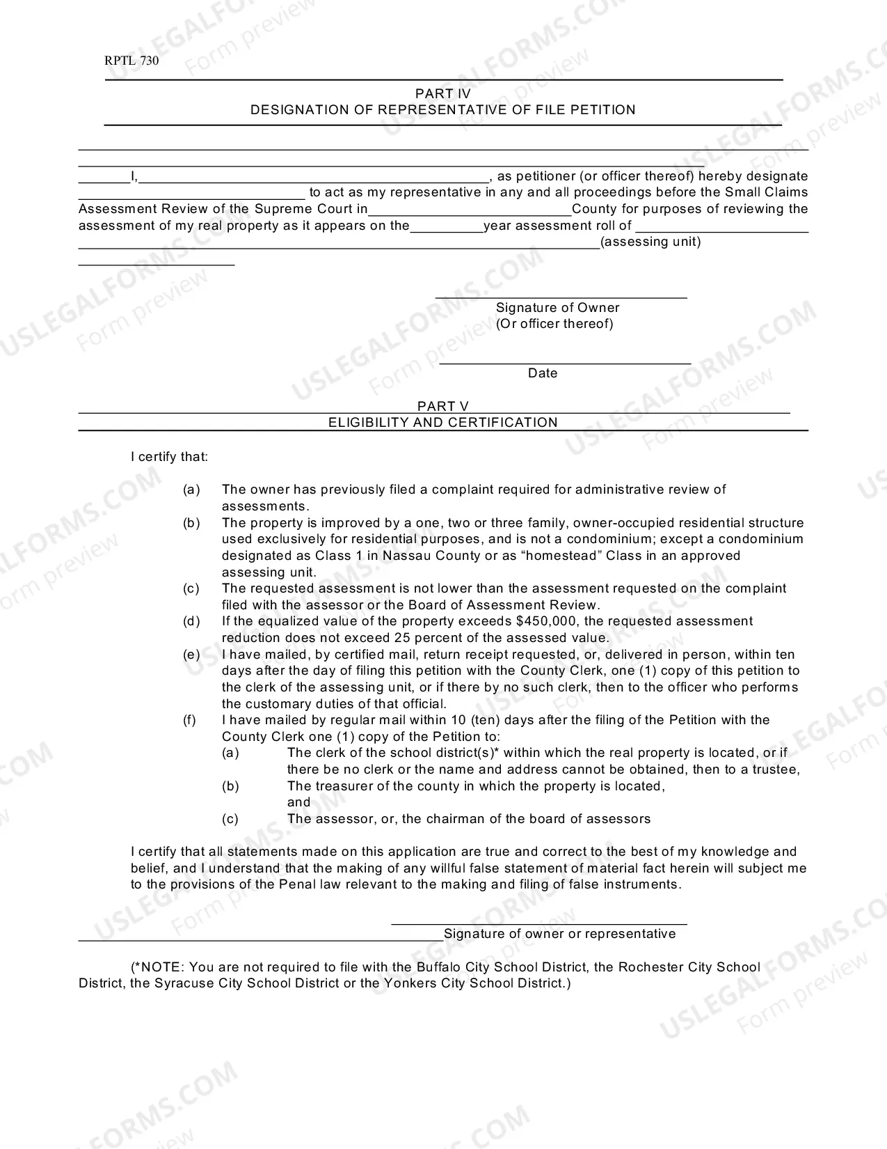 Preview Small Claims Assessment Review Petitions