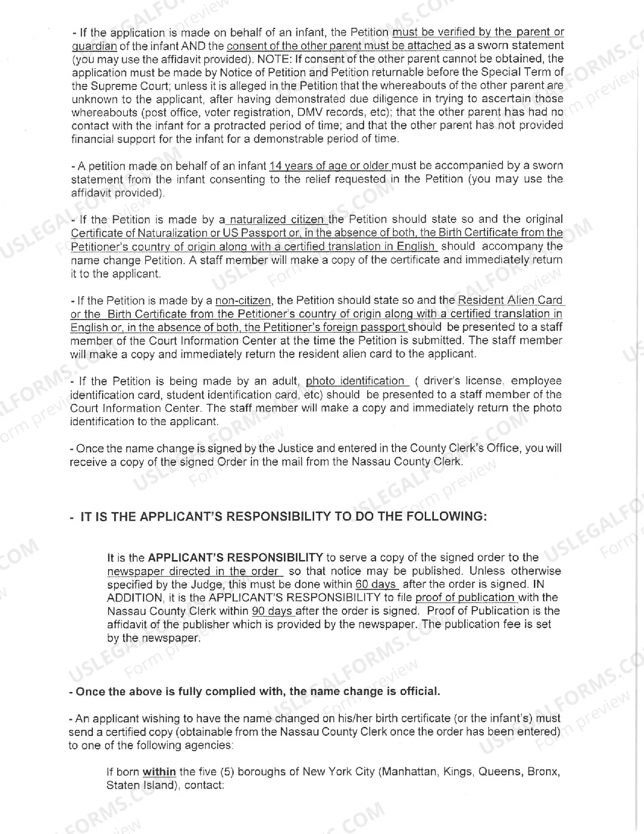 Preview Name Change Instructions