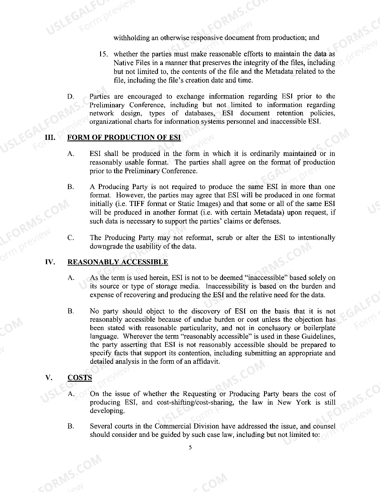 Preview Nassau County Electronic Discovery Guidelines