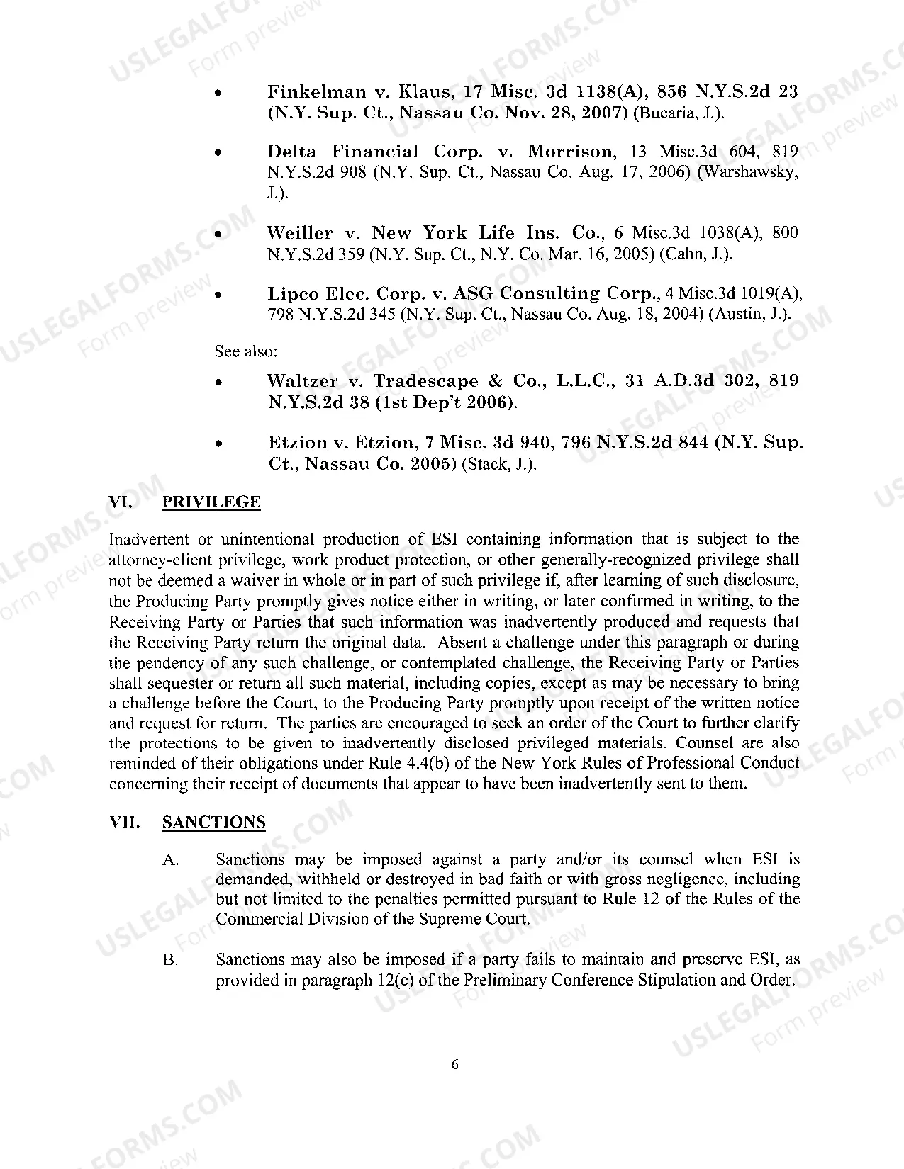 Preview Nassau County Electronic Discovery Guidelines