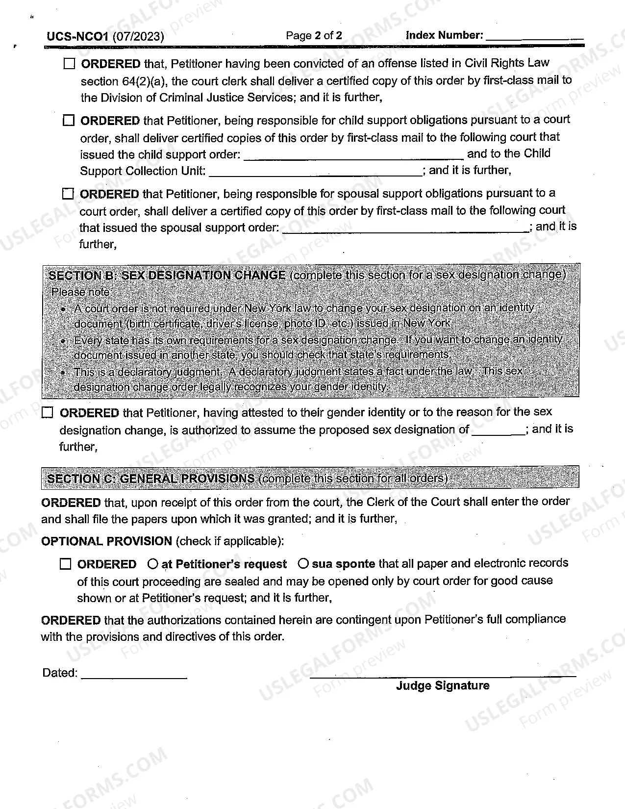 Preview Adult Name Change Packet