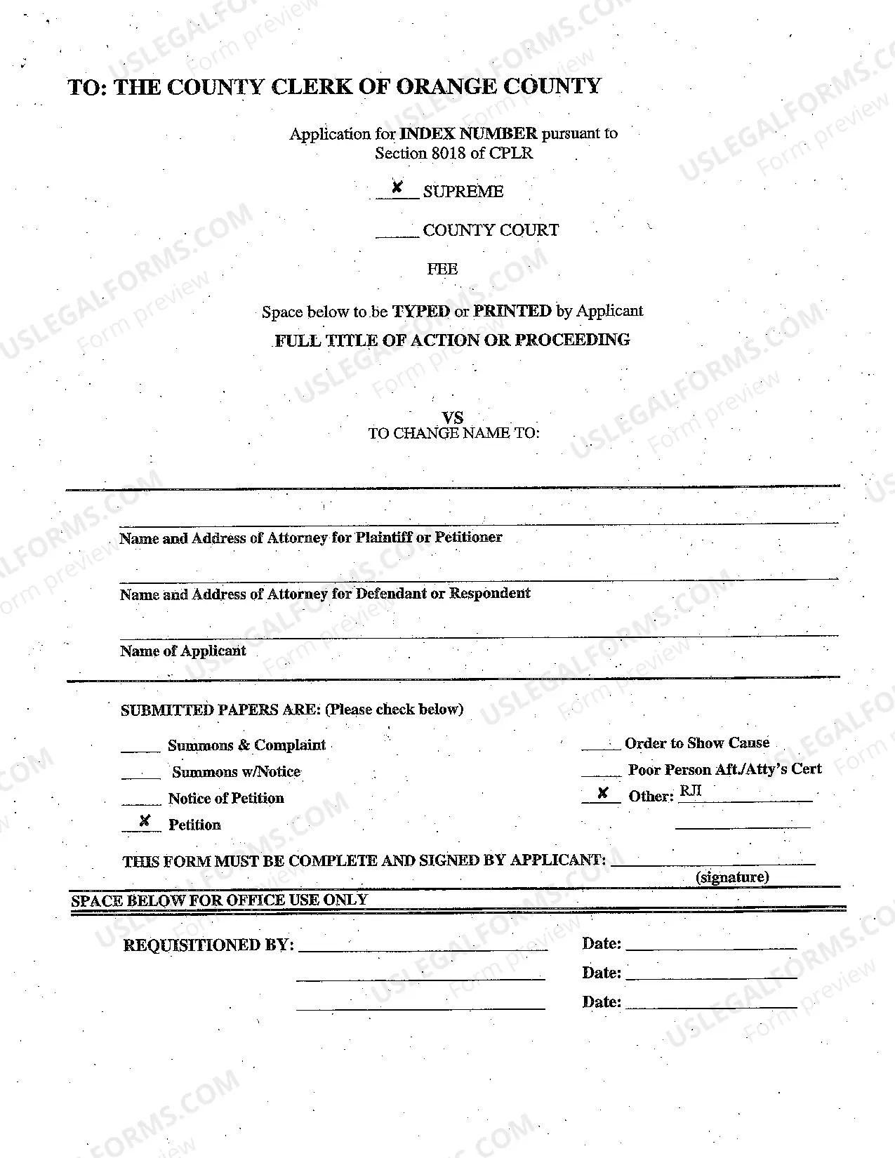Preview Adult Name Change Packet