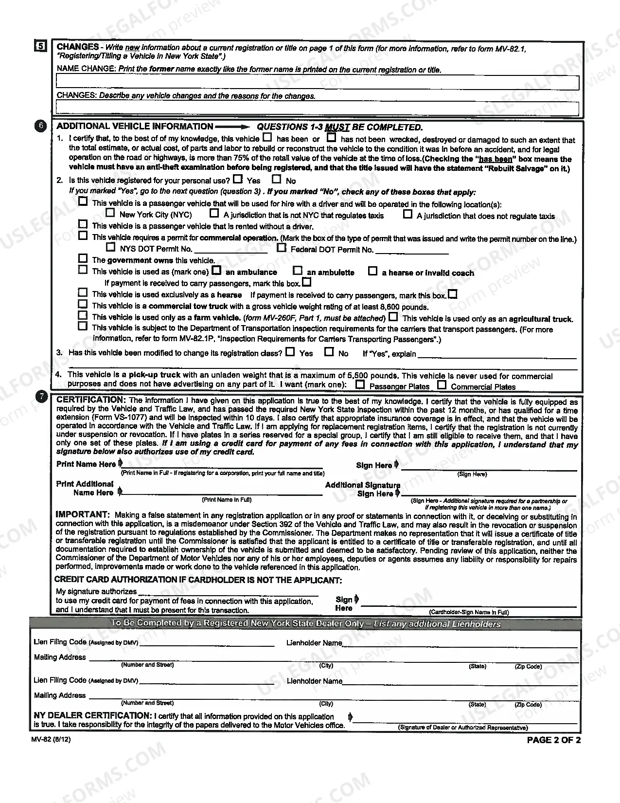 Preview Vehicle Registration/Title Application