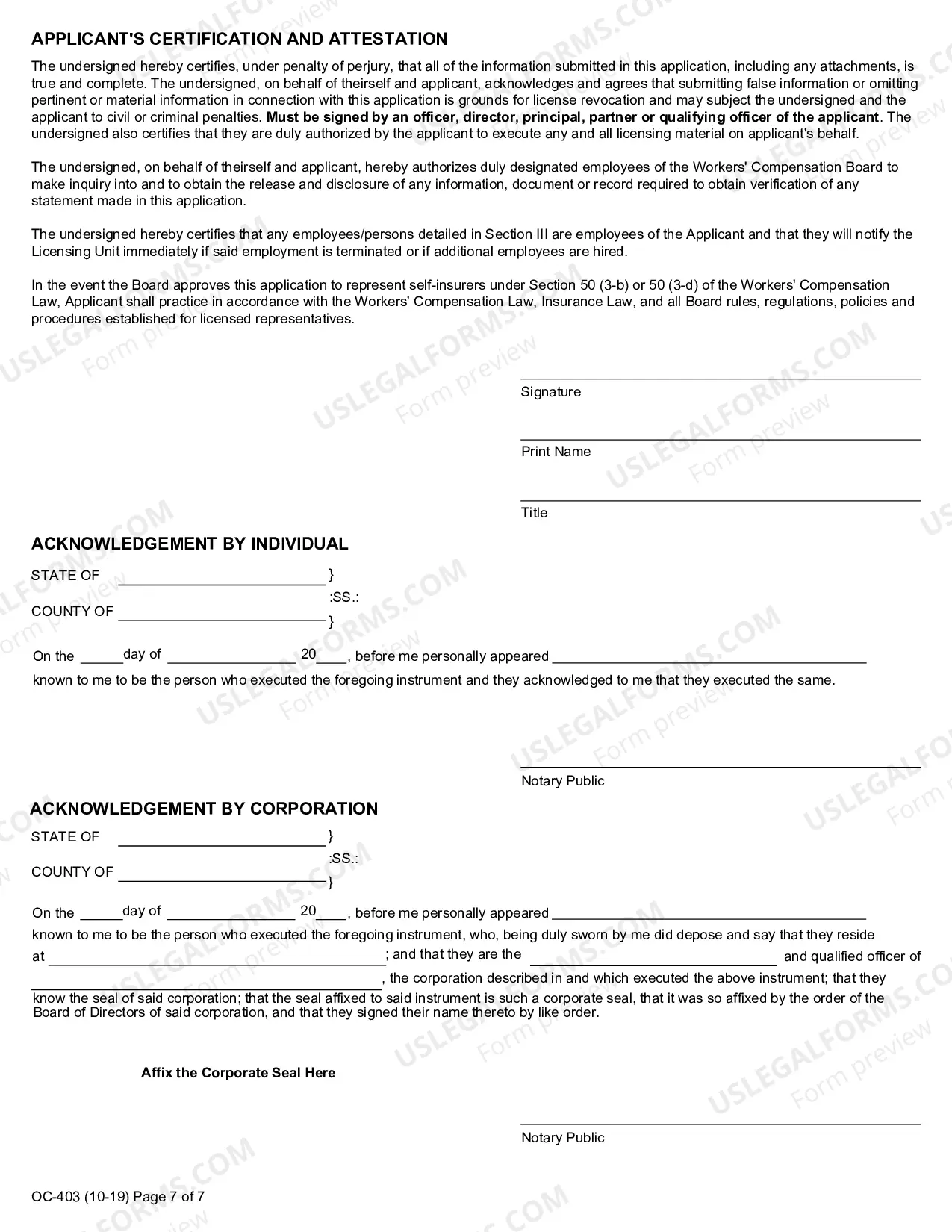 Preview Initial Application For License To Appear On Behalf of Or Represent Carriers And-Or Self-Insurers