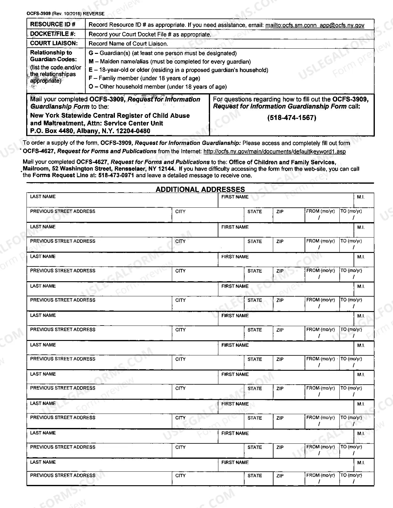 Preview Request For Information Guardianship