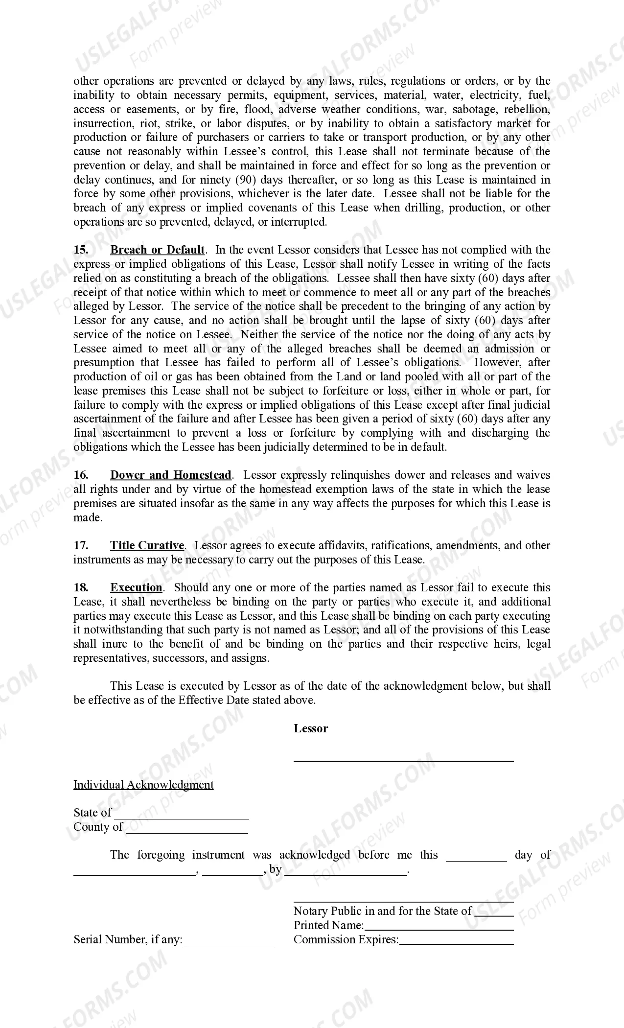 Preview Rental Lease Pooling Provision