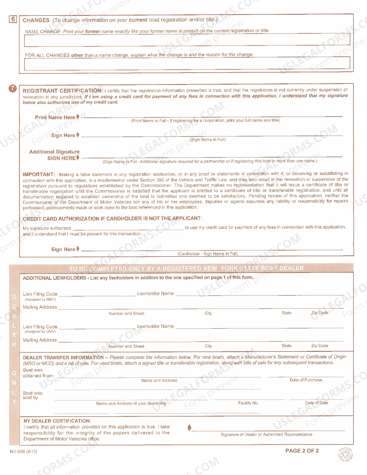 Preview Boat Registration/Title Application MV-82B