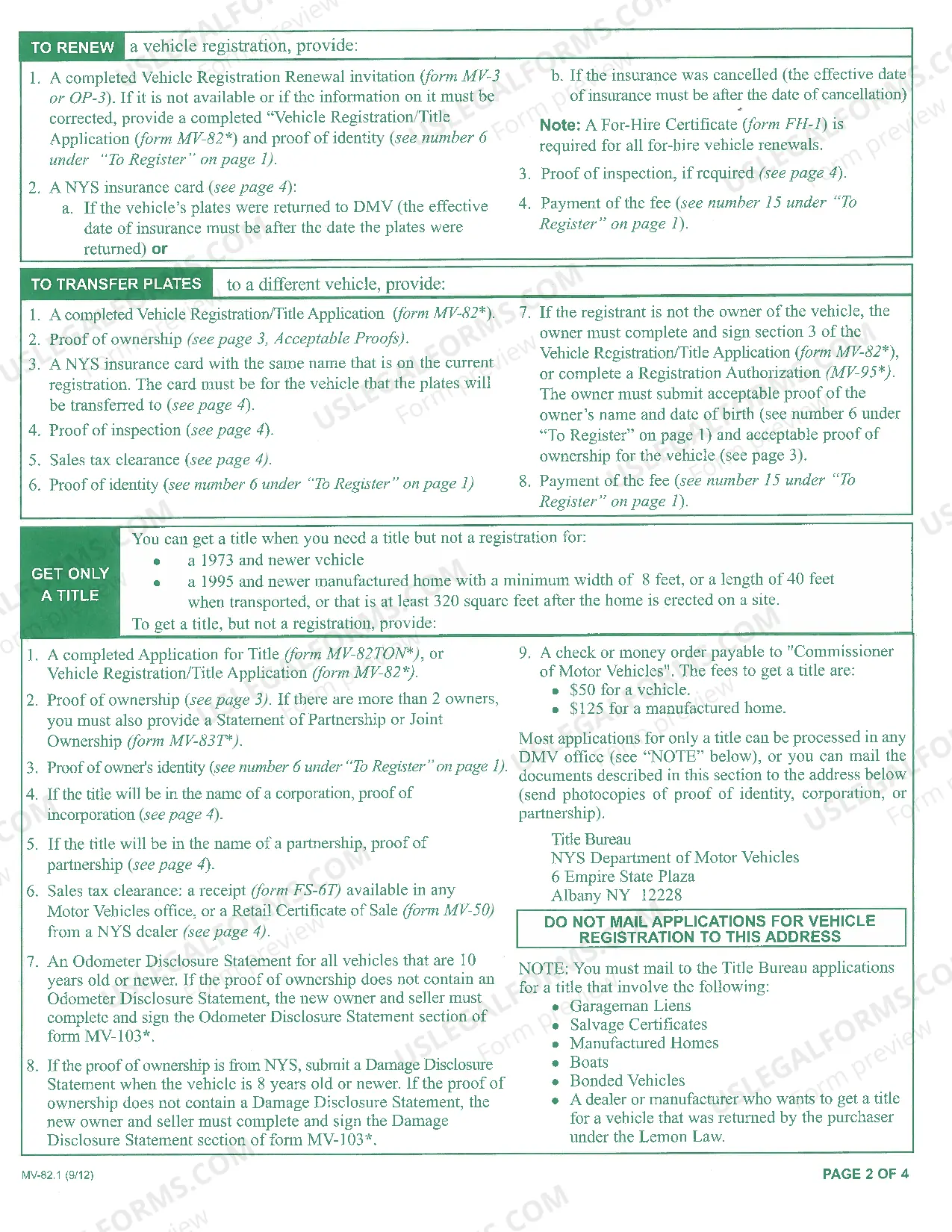 Preview Vehicle Registration Requirements MV-82.1