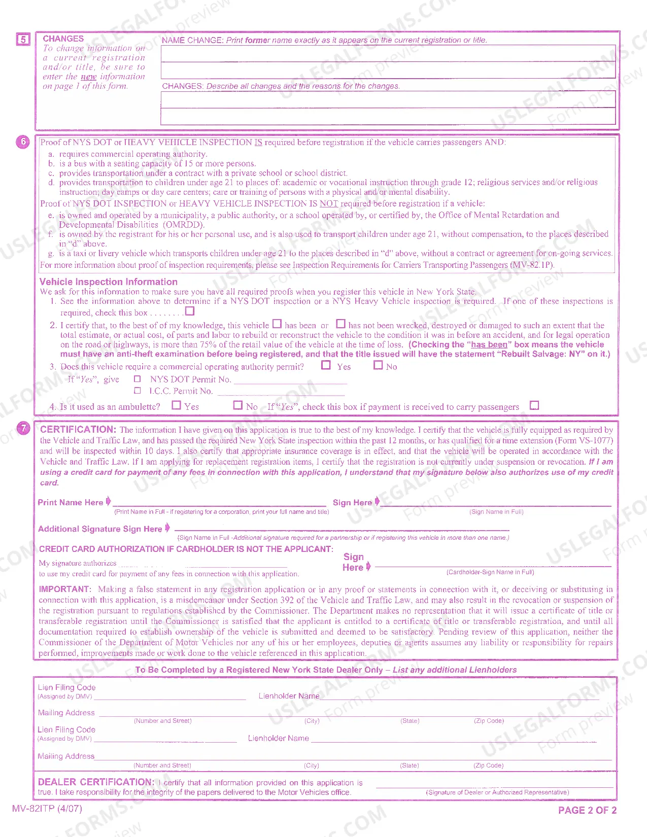 Preview In-Transit Permit/Title Application MV-82ITP