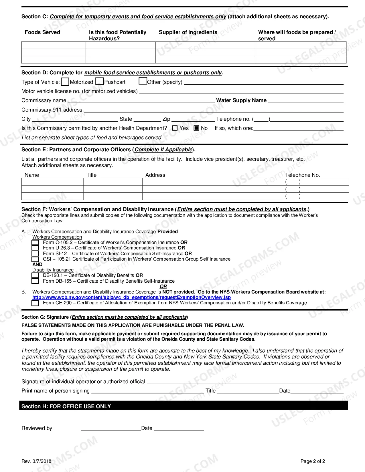 Preview Permit Application
