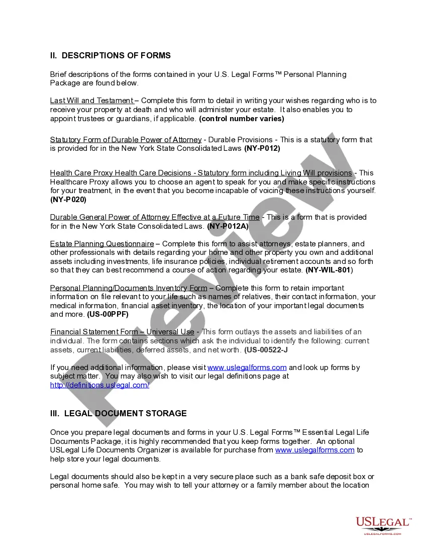 Get New York Life Documents Planning Package, including Will, Power of Attorney and Living Will Preview New York Life Documents Planning Package, including Will, Power of Attorney and Living Will