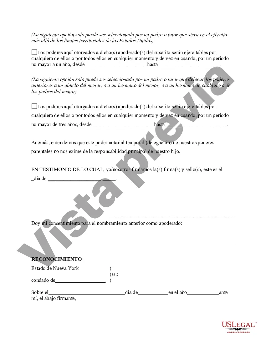 Preview Poder General para el Cuidado y Custodia del Hijo o Hijos