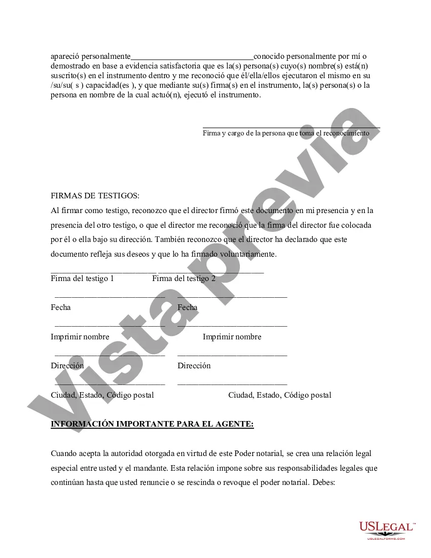 Preview Poder General para el Cuidado y Custodia del Hijo o Hijos