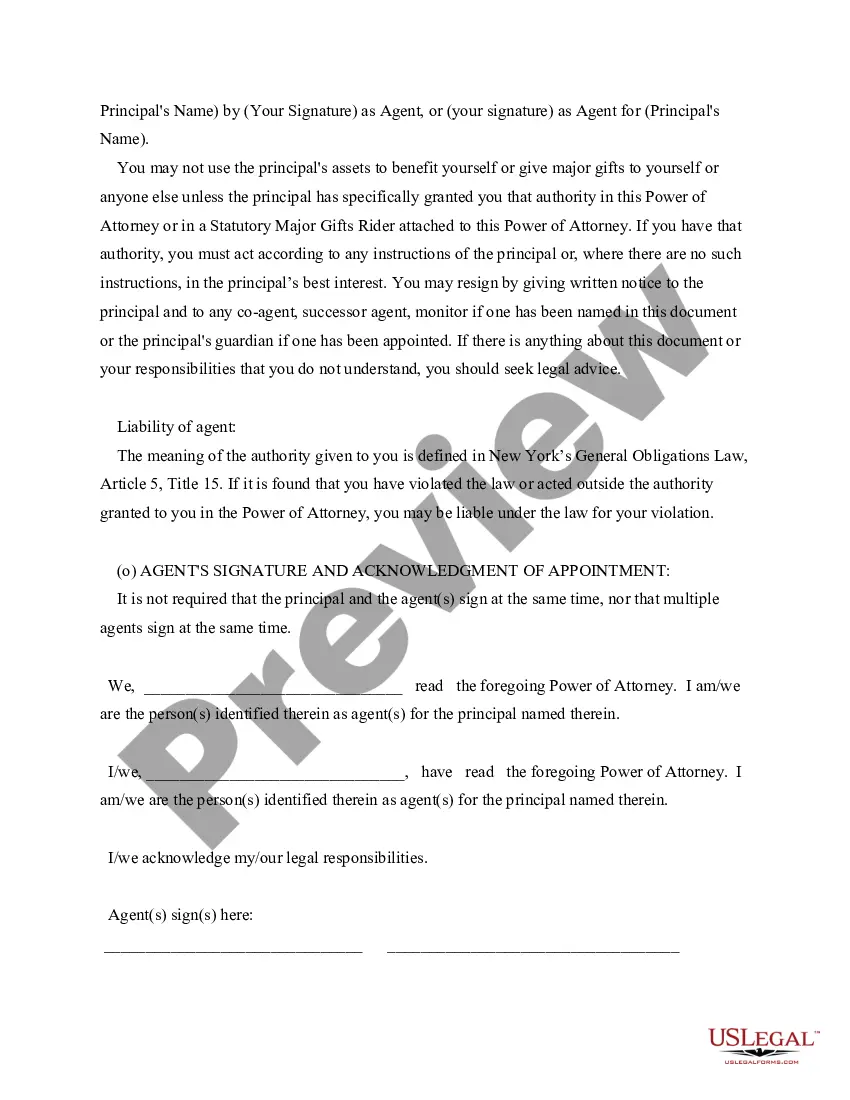 Preview General Power of Attorney for Care and Custody of Child or Children