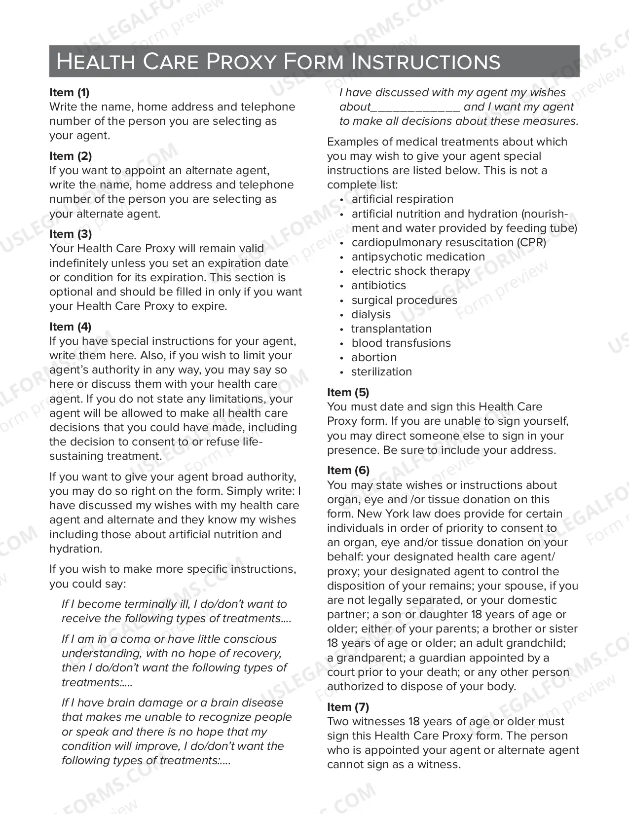 Preview Health Care Proxy