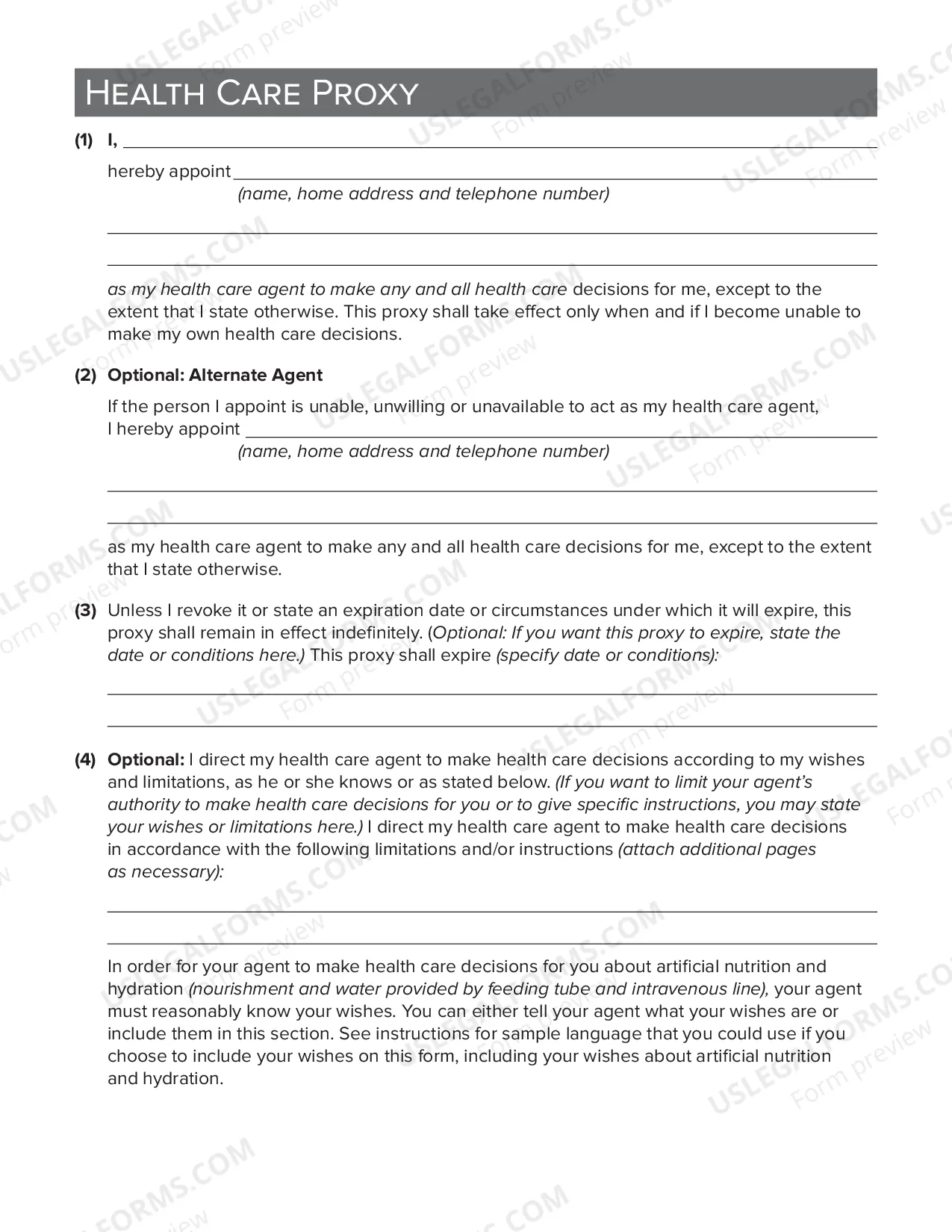 Preview Health Care Proxy