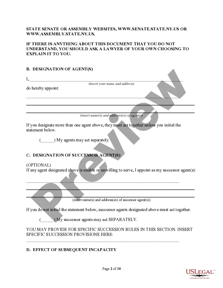 Preview Statutory Durable Power of Attorney - Durable Provisions