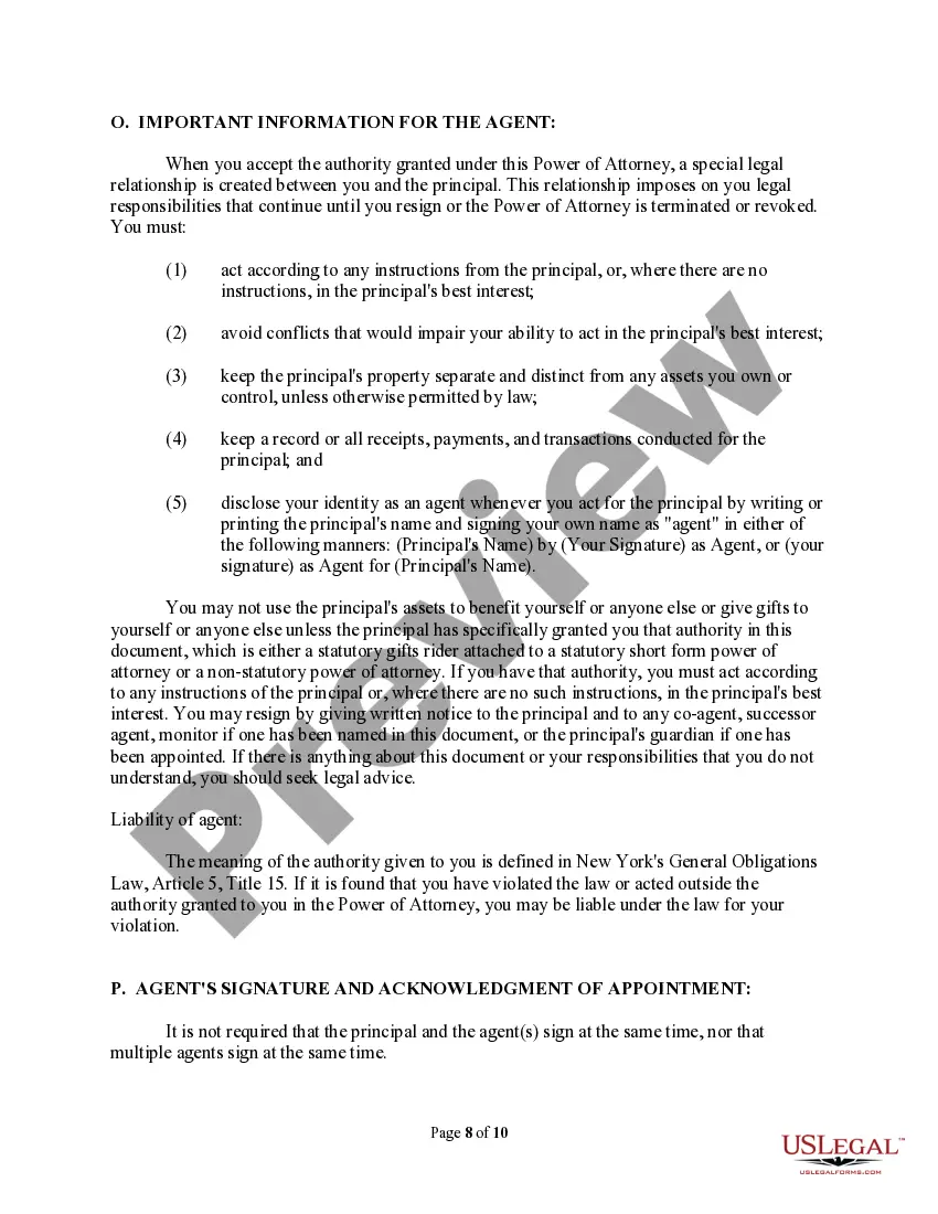 Preview Statutory Durable Power of Attorney - Durable Provisions