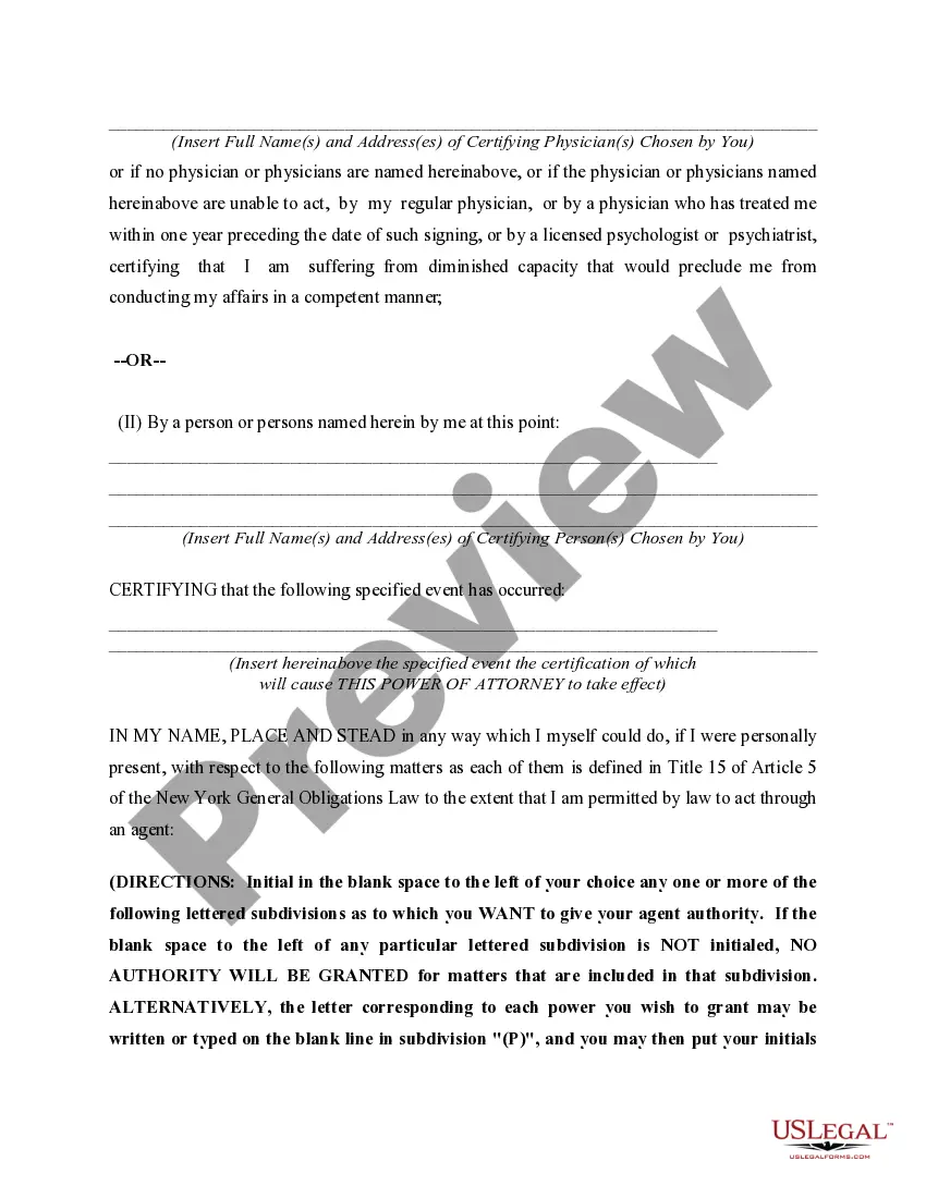Get Durable General Power of Attorney Effective at a Future Time - a.k.a. Springing Power of Attorney Preview Durable General Power of Attorney Effective at a Future Time - a.k.a. Springing Power of Attorney