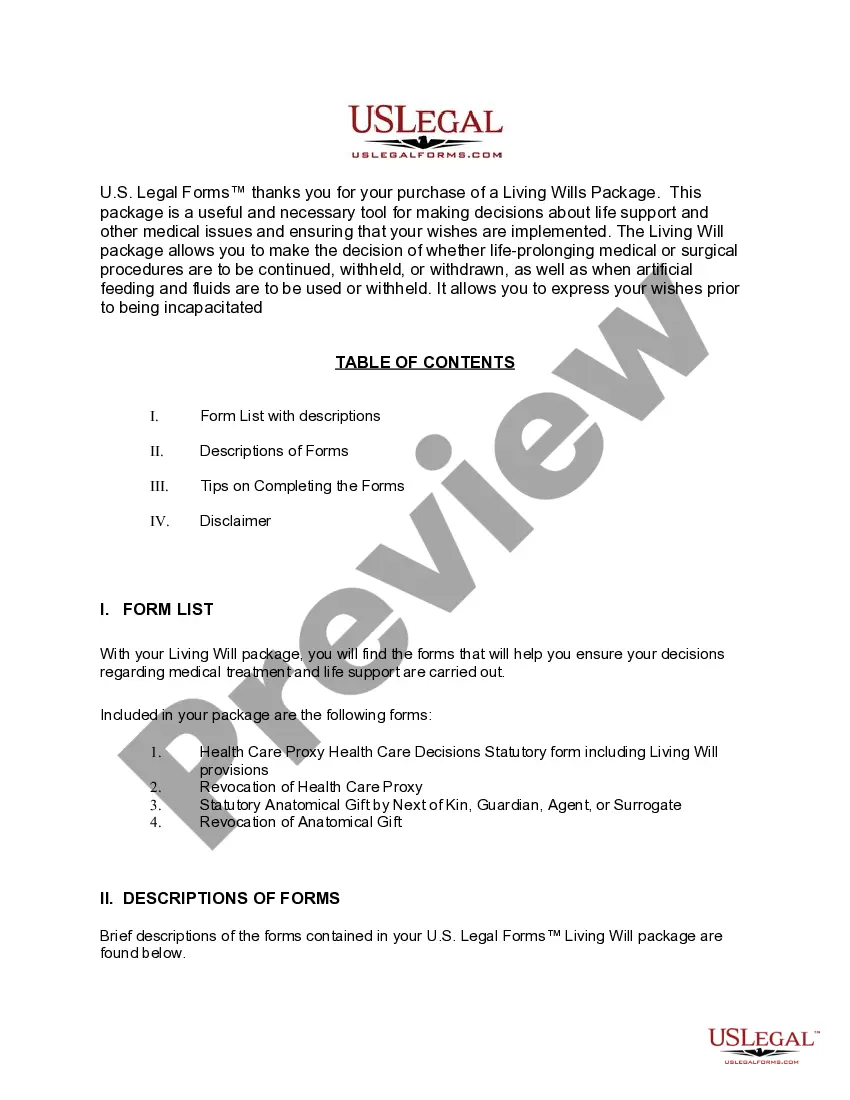 Get New York Living Wills and Health Care Package Preview New York Living Wills and Health Care Package