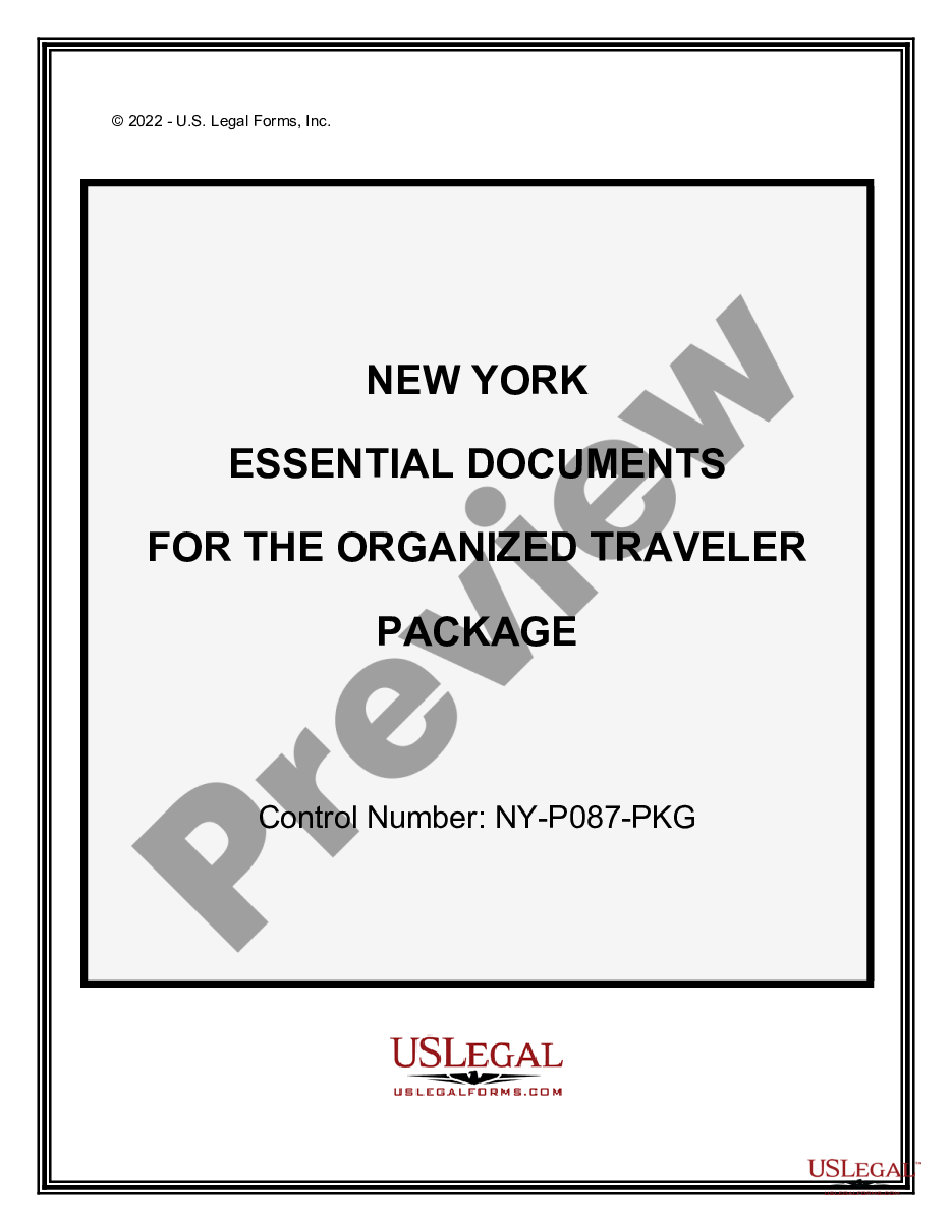form Essential Documents for the Organized Traveler Package preview